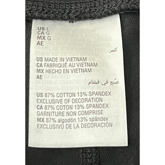 IDEOLOGY HIGH RISE ACTIVEWEAR LEGGINGS, WOMENS, L, BLACK W/PINK TRIM,FULL LENGTH - Picture 10 of 11